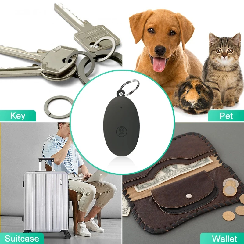 Xiaomi Mini GPS Tracker Bluetooth Anti-Lost Device Pet Kids Elderly Wallet Tracking for Iphone Samsung Finder Locator 2024 New