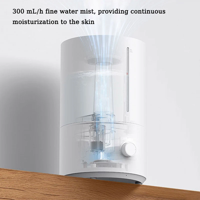 샤오미 미지아 가습기 2 300mL/h, 4L 대용량, 절묘한 미스트 메이커, 물 추가, 가정 습도 조절, 저음
