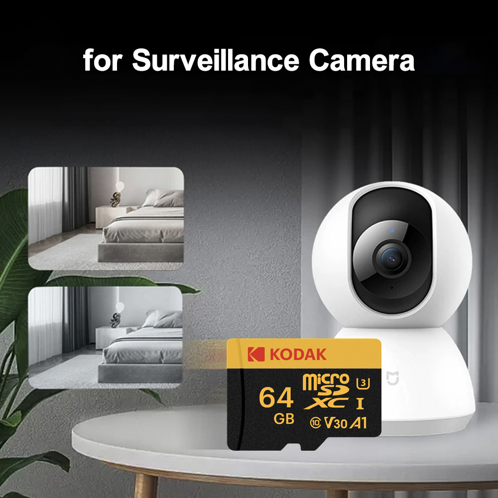 KODAK carte mémoire Micro SD 64 go TF Flash 32 go Class10 cartes SD 128 go 256 go 512 go U3 V30 A1 carte de stockage pour caméra de voiture PC téléphone