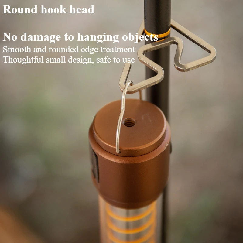 1pc Outdoor stainless steel hooks are not easy to slide ultra light multifunctional lightweight camping accessories and tools