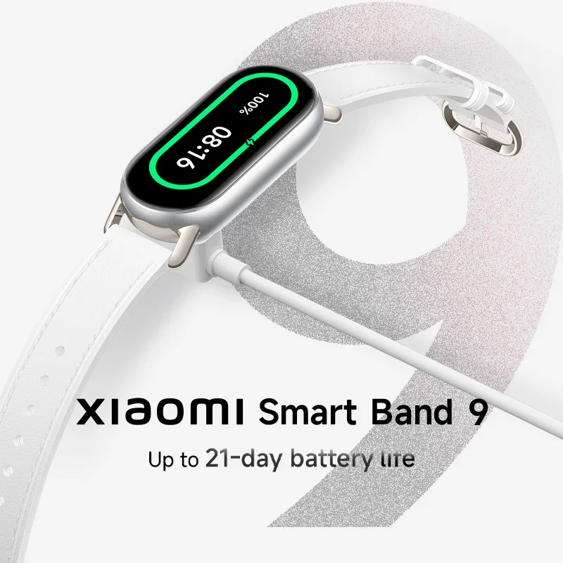 Xiaomi-Smart Band 9, version globale, écran AMOLED 1.62, 21 jours d'autonomie de la batterie, prend en charge plus de 150 modes de sport, 5 Iko, Bluetooth 5.4