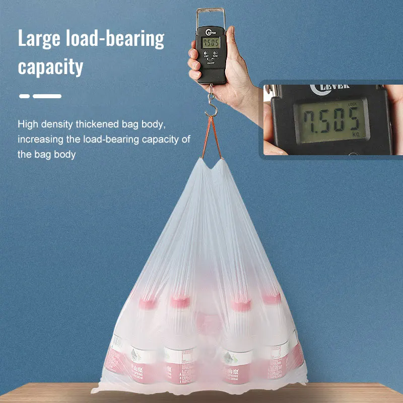 Disposable Trash Bags with Drawstrings for Home, Kitchen, Dormitory, Living Room - Choose from 3 Sizes