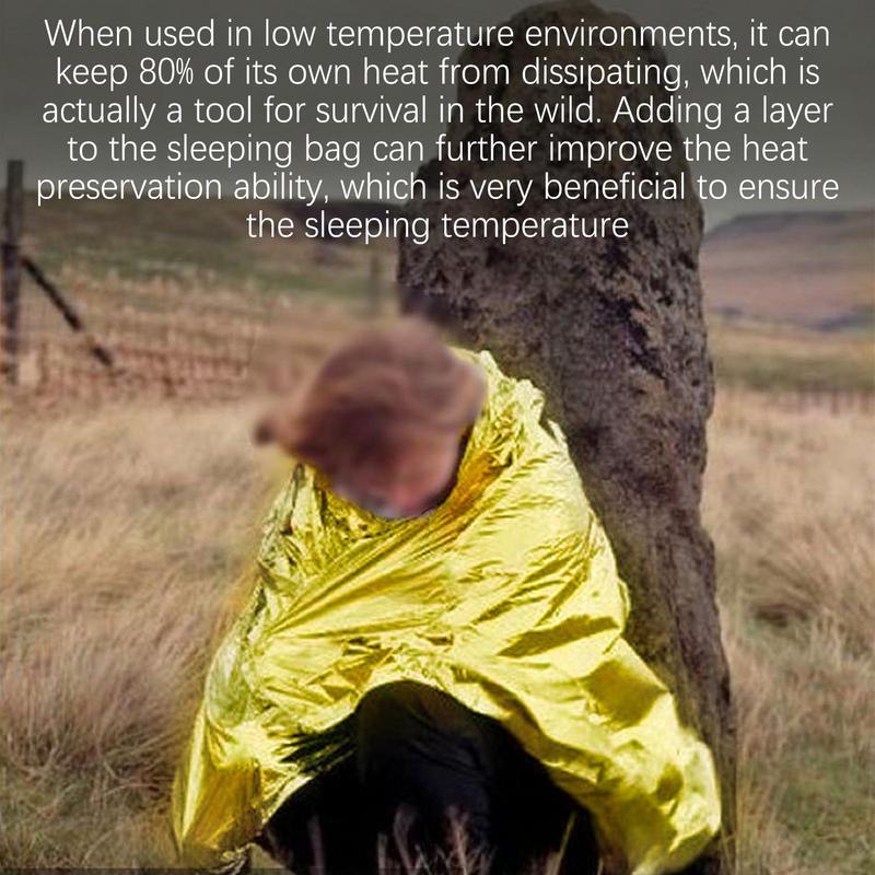 Emergencies Heat Blanket Waterproof Rugs For Survival Multifunctional Survival Emergencies Thermal Blanket For Outdoors Camping
