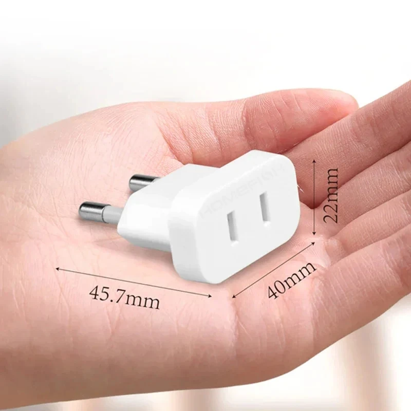 1 Stück 4,8 mm Netzstecker-Adapter US zu EU Euro Europa Stecker Netzstecker Konverter Reiseadapter Stromkonverter Steckdose