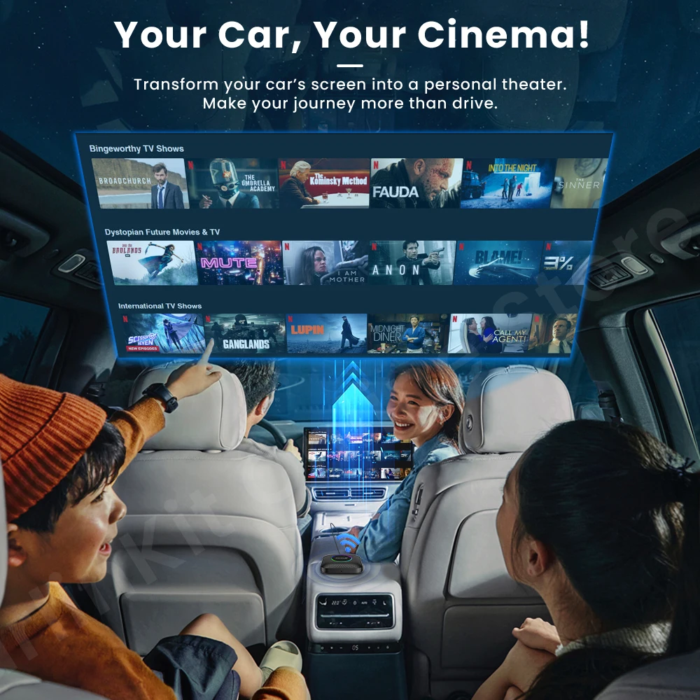 Carlinkit ТВ-приставка Android 13, светодиодный CarPlay Android Auto, беспроводной адаптер, поддержка Youtube Netfilx, IPTV Spotify Tmap, Яндекс, AfreecaTV