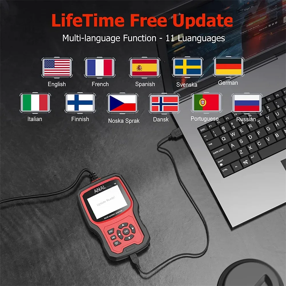 ANCEL VD700 OBD2 Scanner Auto Diagnose Werkzeug Volle System Fehler OBD2 Code Reader Unterstützung ABS/EPB/TPMS/DPF Für VAG VW Audi Skoda