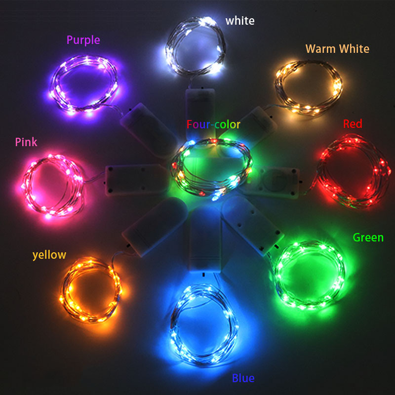 10 pièces guirlande lumineuse LED à piles LED fil de cuivre guirlandes lumineuses extérieure étanche bouteille lumière pour la décoration de la chambre