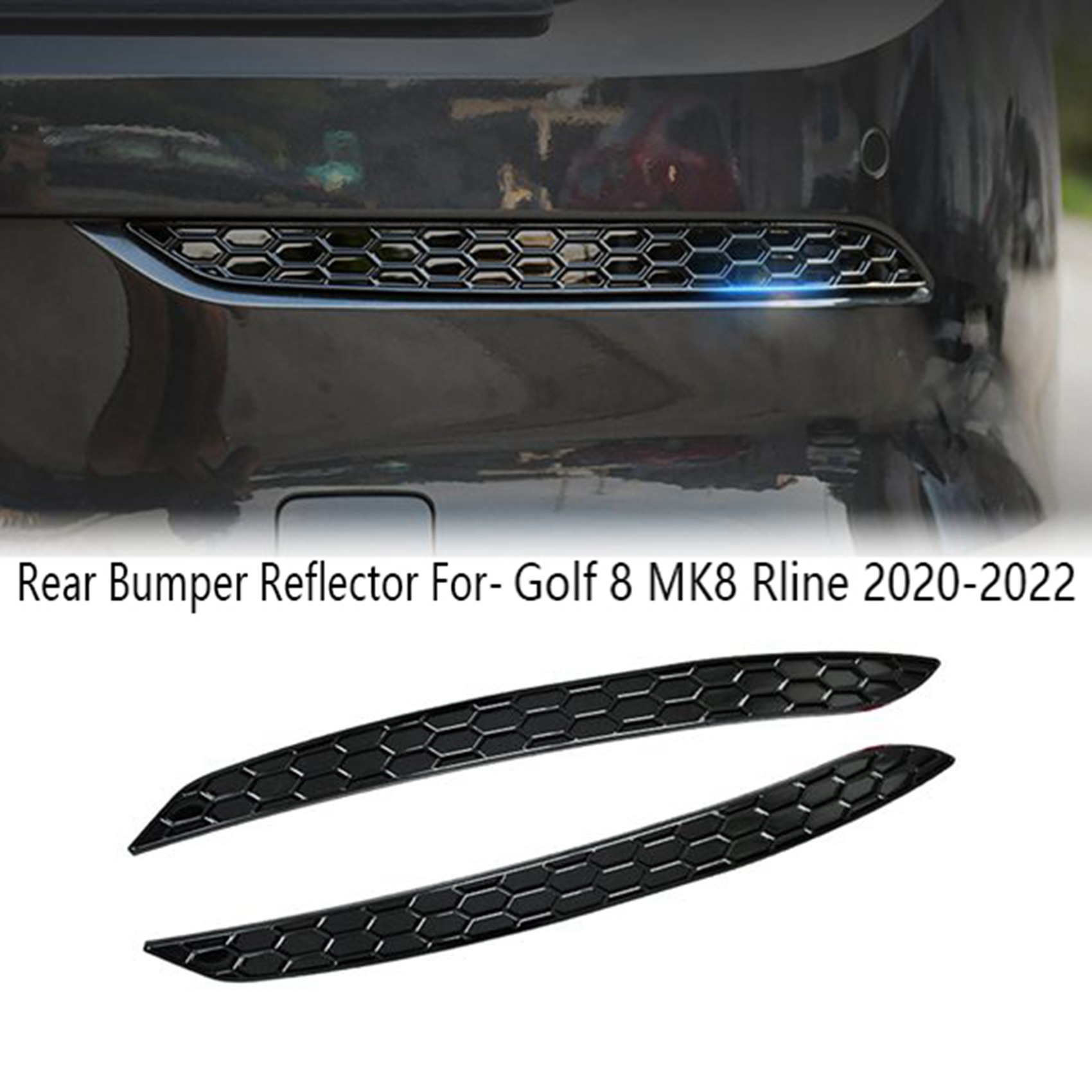 2 Stuks Achterbumper Reflector Strips Voor-Vw Golf 8 Mk8 Voor Rline 2020-2022 Buitendelen