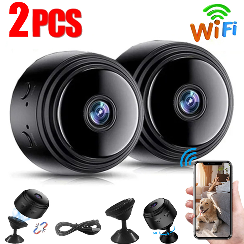 2 uds A9 Mini cámara Wifi inalámbrica IP videocámaras de seguridad visión nocturna cámara móvil vídeo HD 1080P vigilancia hogar inteligente