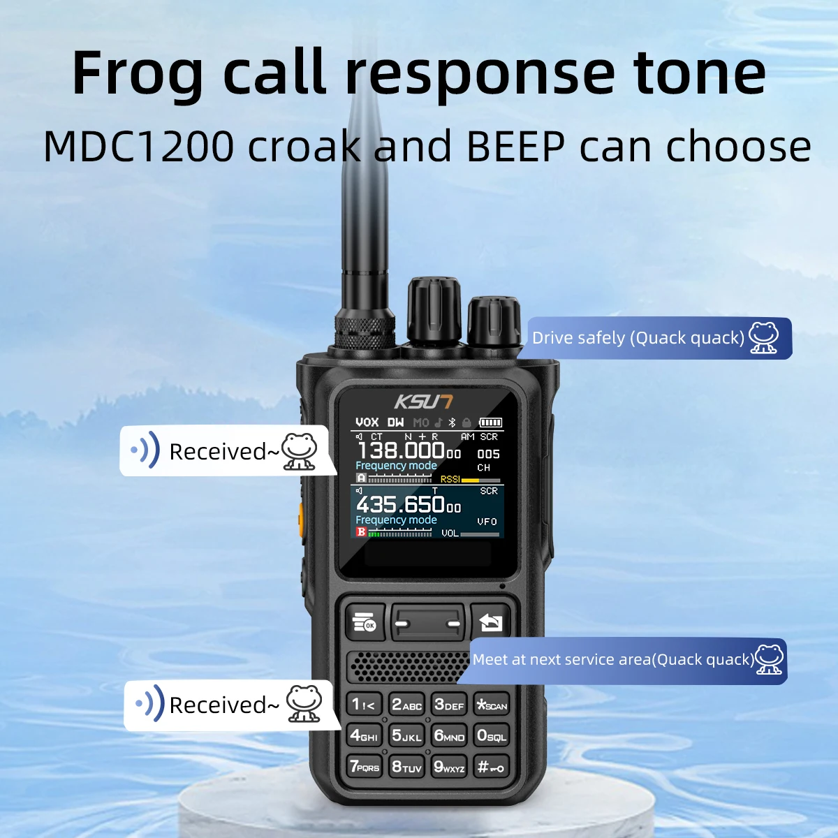 KSUN UV110D Walkie Talkie Long Range 10W Powerful Professional Transceiver Ham Radio Stations All Band Blue-tooth APP Program