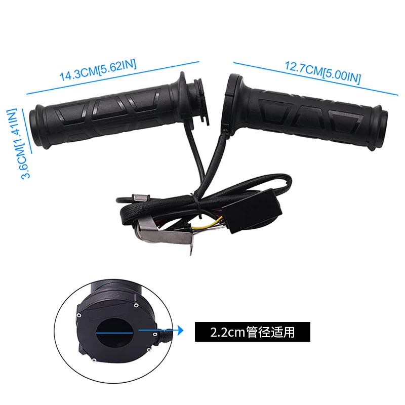 Empuñaduras calefactables para motocicleta, ATV, Scooter, manguitos más cálidos para manillar con interruptor para controlar la temperatura para manillar de 22mm, invierno