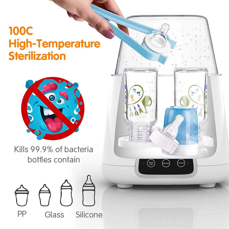 Bình Sữa Máy Tiệt Trùng 6 Trong 1 Đa Chức Năng Tự Động Thông Minh Bình Giữ Nhiệt Bình Sữa Em Bé Khử Trùng Bình Sữa Ấm