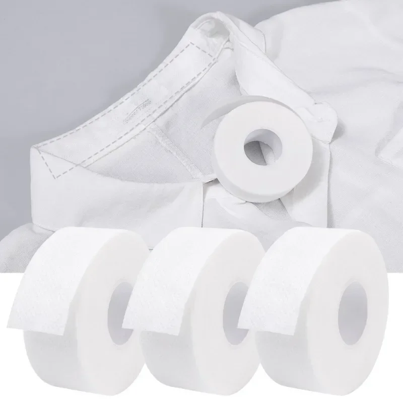 Adesivos autoadesivos para colarinho, 8/40m, descartáveis, mulheres, homens, chapéu, camisa, forro de pescoço, almofadas, fita transparente, absorvente, remoção de suor