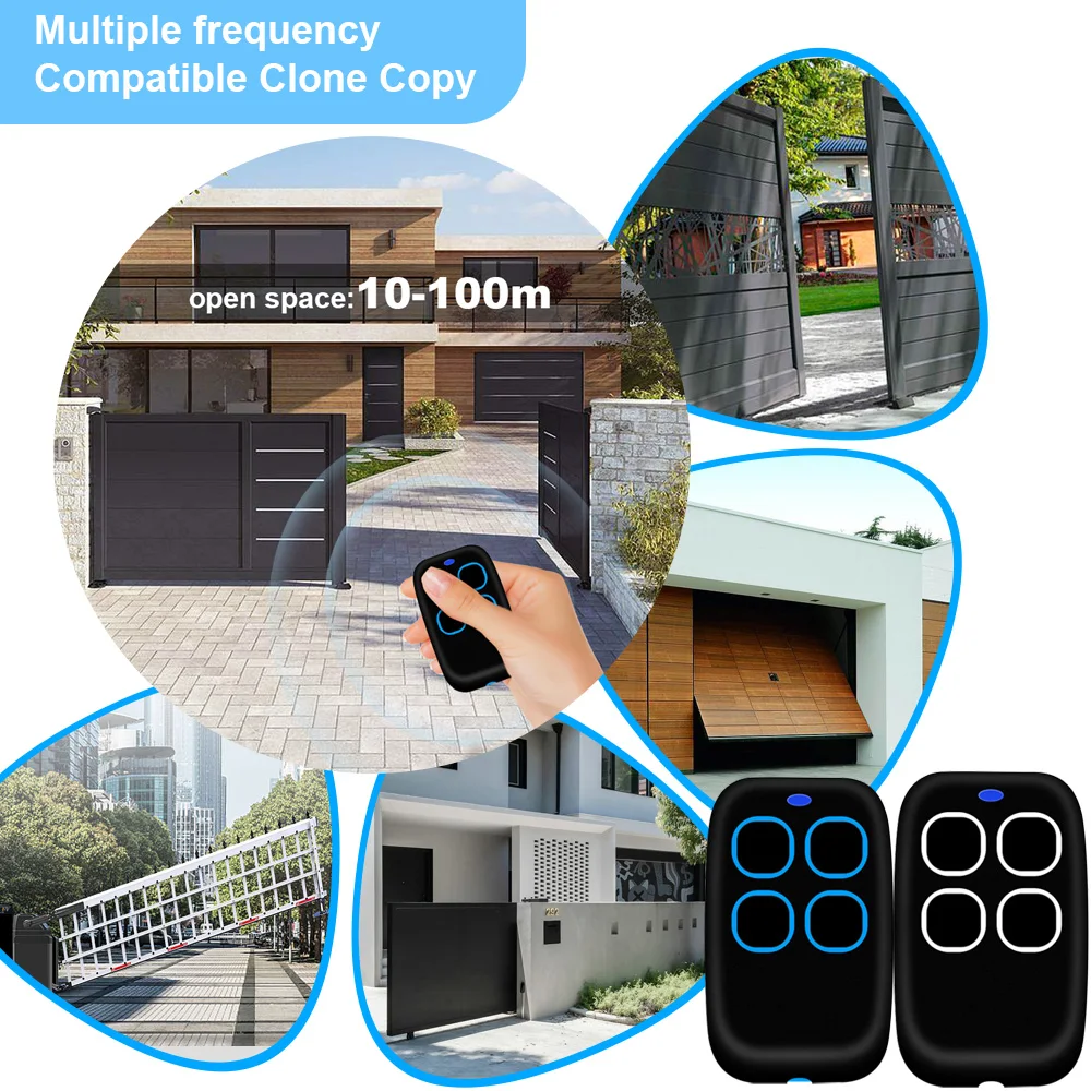 Universal Multifrequency 280 to 868 Mhz 433.92MHz Remote Control Garage Command Fixed Rolling Code Gate Keychain Clone
