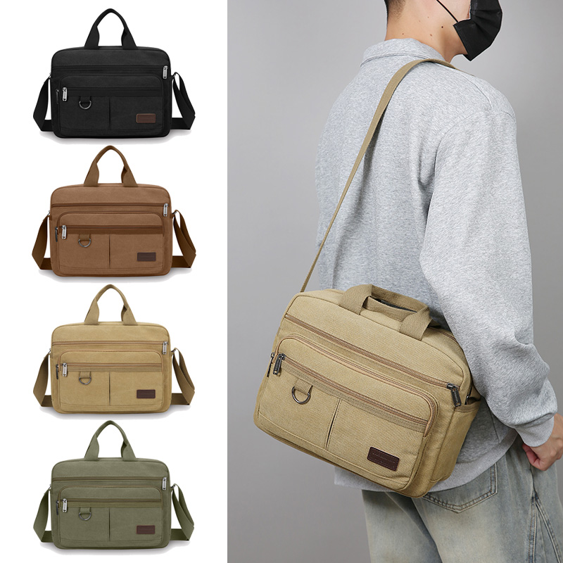 Laptop case 15.6 inches, men's and women's business briefcase, Messenger Shoulder Bag with shoulder strap, durable office bag, l