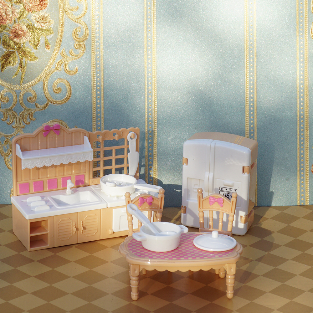 24 個スタイルブラウンミニチュアドールハウス家具アクセサリー子供のおもちゃかわいいかわいいピンクキッチン調理物女の子のギフトのため