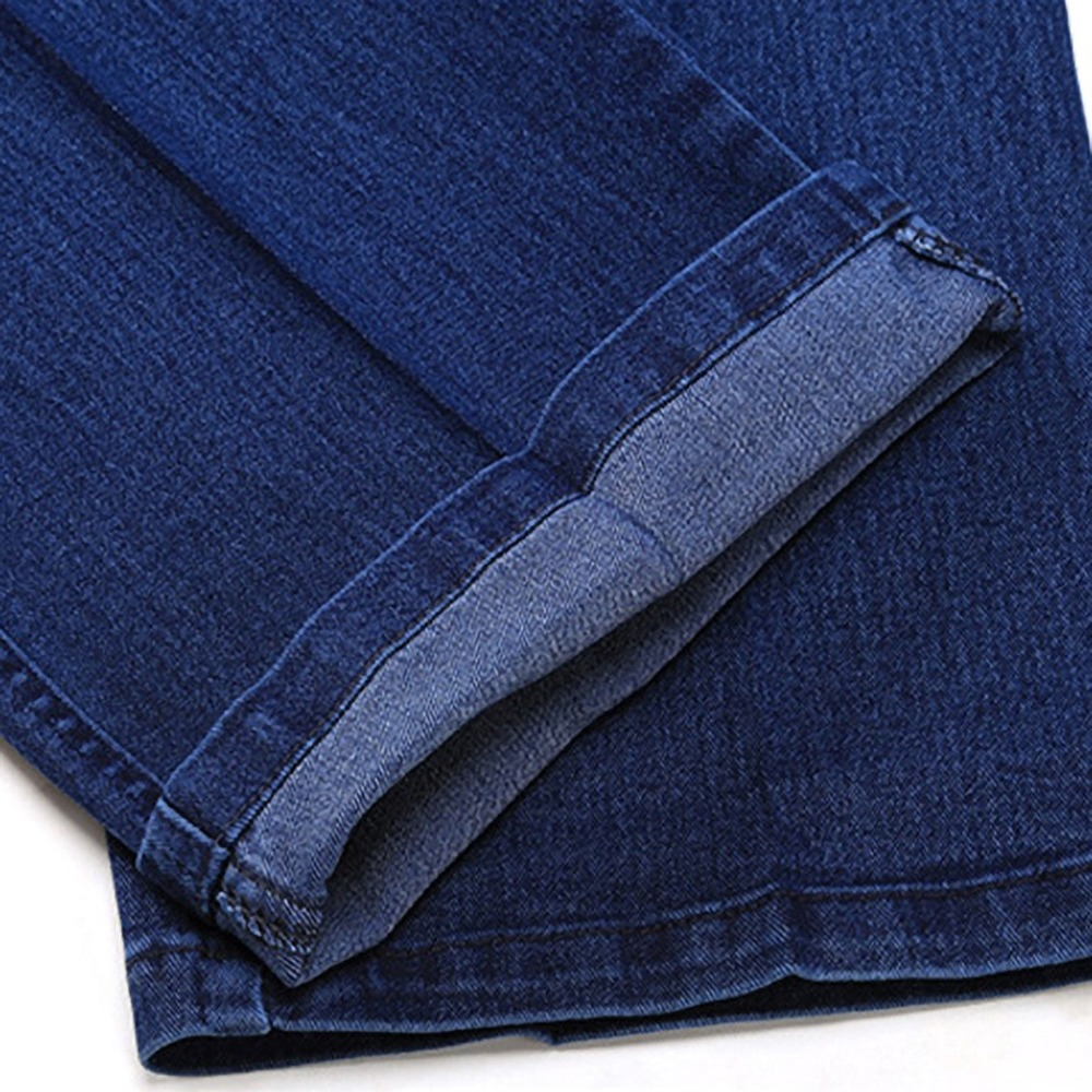 Größe 30-45 Männer Business Jeans Klassischen Männlichen Stretch Jeans Plus Größe Baggy Gerade Männer Denim Hosen Baumwolle Blau arbeit Jeans Männer