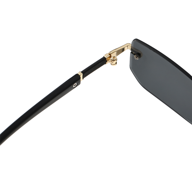 อินเทรนด์ Rimless แว่นตากันแดดสําหรับผู้ชายผู้หญิงแฟชั่น Frameless สี่เหลี่ยมผืนผ้าดวงอาทิตย์แว่นตา Retro Shades ฤดูร้อนเดินทางแว่นตา UV400