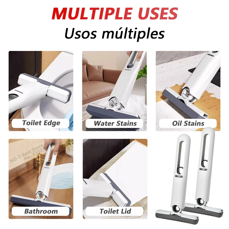 Mini Mop Zelf Knijp Mop Krachtig Opvouwbaar Huishoudelijk Schoon Gereedschap Geen Handwas Sterke Absorberende Mop voor Badkamer Keuken Desktop