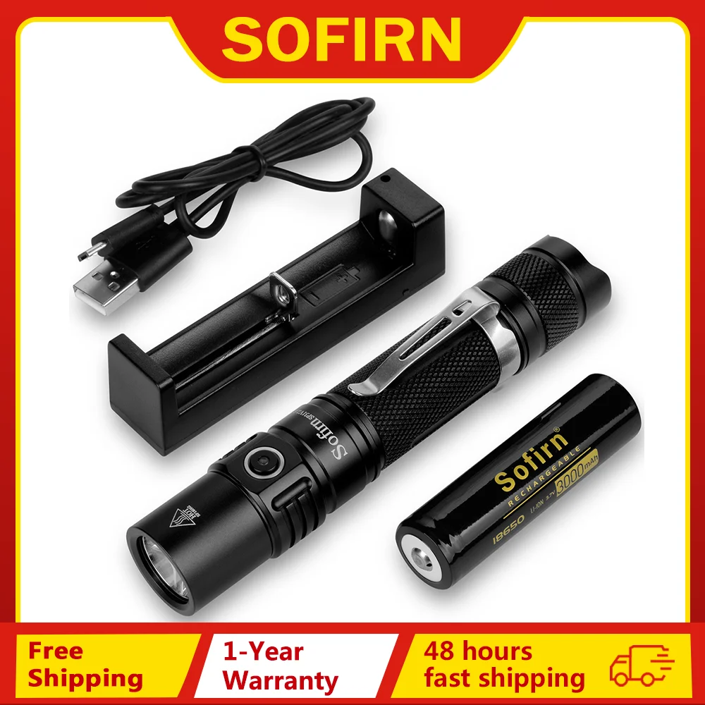 Sofirn SP31 V2.0 Mạnh Mẽ Chiến Thuật Đèn Pin LED 18650 XPL HI 1200lm Gồm Đèn Với Hai Công Tắc Đèn Báo Nguồn ATR