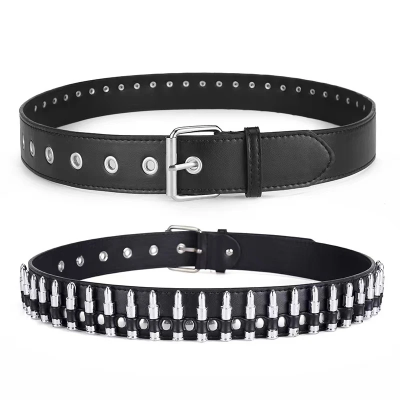 Ladies' Grunge Punk Pin Buckle Personality Studded Enduro Belt For Jeans Hipster, Suitable For Daily Use LYD002