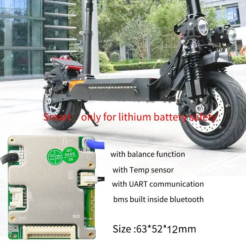 JiaBaiDa Automized Identify 7s-14s 7S 8S 9S 10S 11S 12S 13S 14S 20A 30A LFP NMC Smart BMS 24V 36V 48V Battery Management System