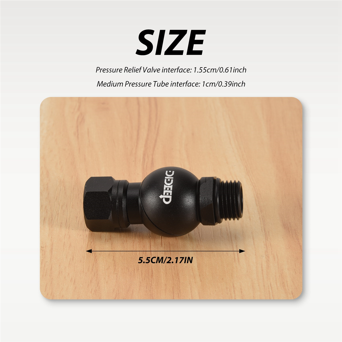 Ackor dideep global universal adaptador de mangueira giratória de 360 graus para 2nd estágio regulador de mergulho conector acessórios de mergulho