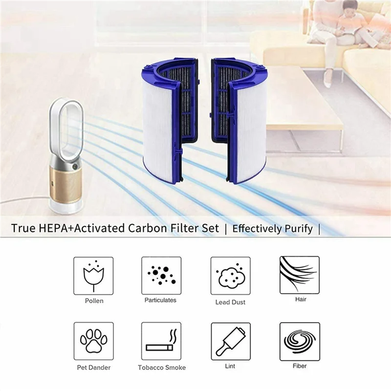 A29R 4X Pembersih Udara HEPA dan Filter Karbon untuk Dyson TP06, TP09, HP06, PH01, PH02, TP07, HP07, HP09, 970341-01, 965432- 01