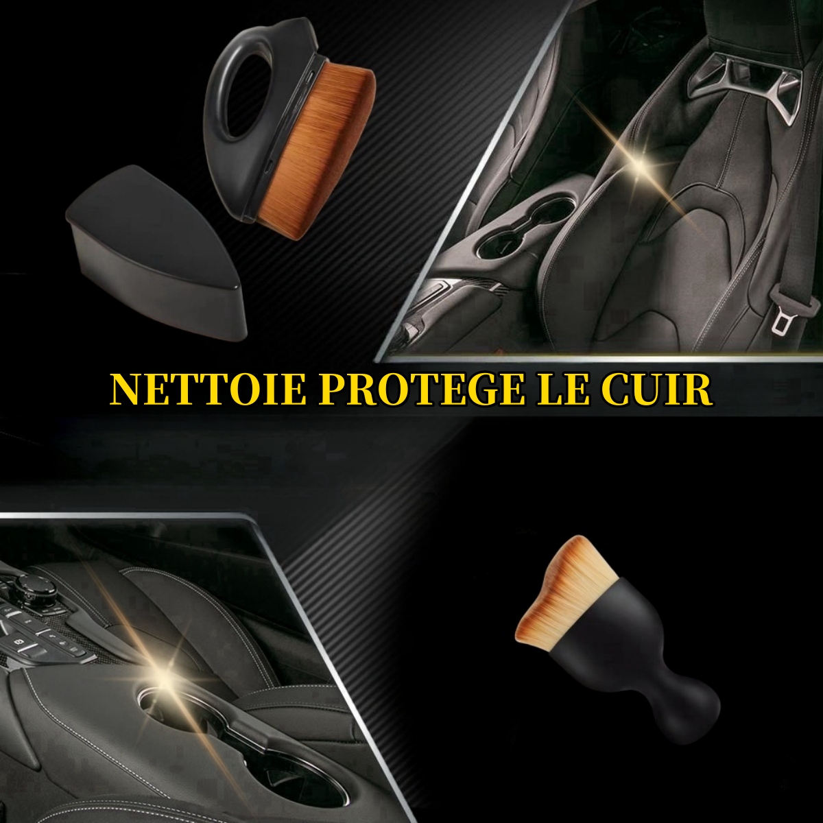 Ensemble de brosses de détail de voiture, 4-5 pièces, évent de climatisation, nettoyage des fentes, balayage, plumeau de poussière, intérieur automobile avec brosse, ensemble d'outils de lavage de voiture