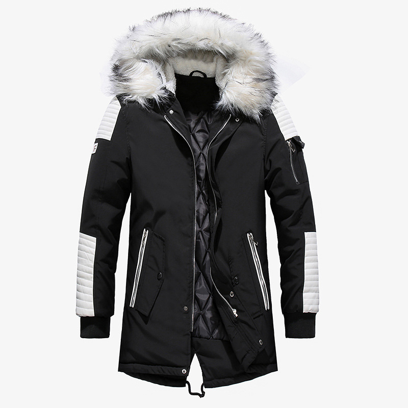 Man Parka Capuchon Winter Winddicht Mannelijke Dikke Warme Jas Plus Size Mannen Capuchon Mode Heren Nieuwe Parka Dikker Jas Parka mannen
