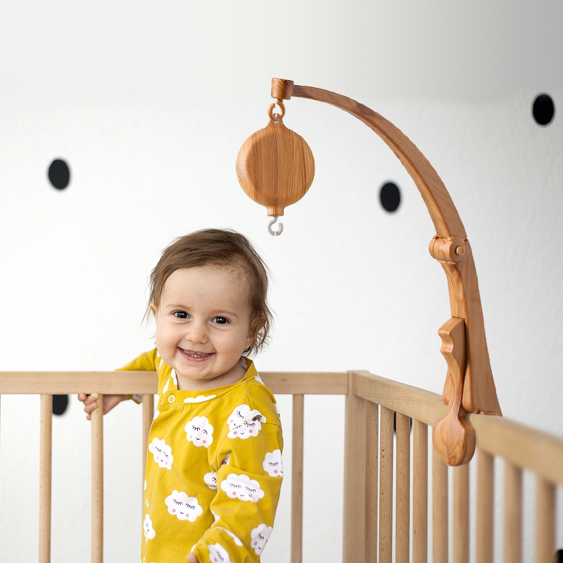 Hãy Làm Cho Bé Giả Giường Ngủ Gỗ Chuông Giá Treo Phông Di Động Lục Lạc Đồ Chơi Móc Treo Kid Nôi Giường Di Động Chuông Đồ Chơi nhựa Chân Đế