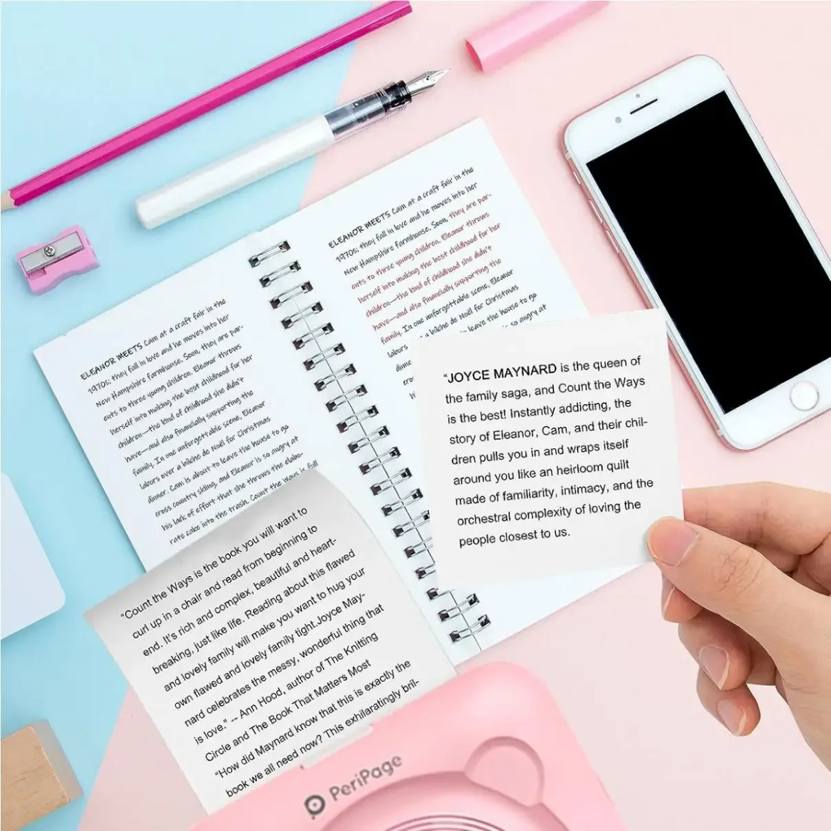 Peripage 미니 프린터 용지 접착 감열지 롤 Peripage A6 Paperang 용 백서 모든 Bluetooth 미니 프린터