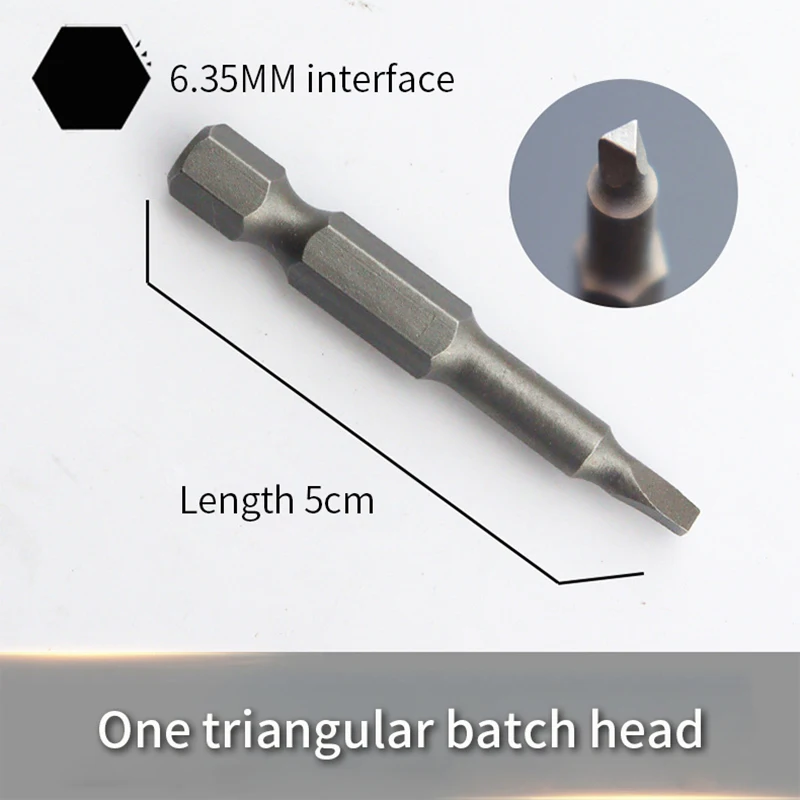 5Pcs Special-shaped Screwdriver Set 50mm U-shaped Y-Type Triangle Inner Cross Three Points Screwdriver Bit Tool L-Wrench