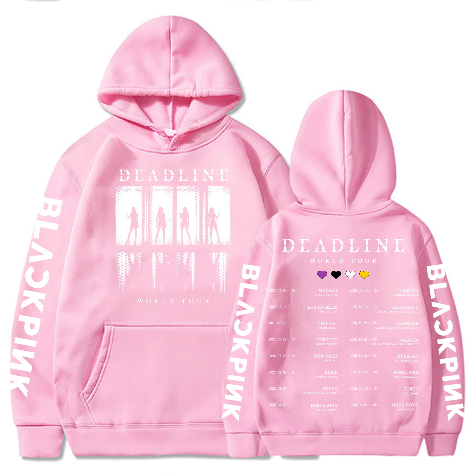 2025BP Deadline Black World Tour Hoodie Harajuku Pullover Tops Man Vrouw Sweatshirt Fans Gift