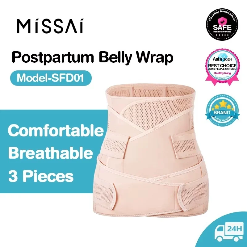 3-in-1-Bauchband nach der Geburt, atmungsaktiv, für Schwangerschaft, Stützgürtel, Shapewear für Damen, Bauchkompressionsband