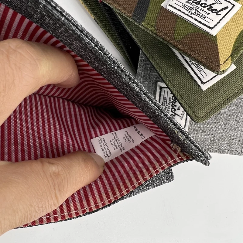 Herschel Geldbörsen, stilvolle Canvas-Geldbörse für Herren, Studenten-Geldbörse, einfarbig, Geldklammer, grenzüberschreitende Mini-Geldbörse in reiner Farbe