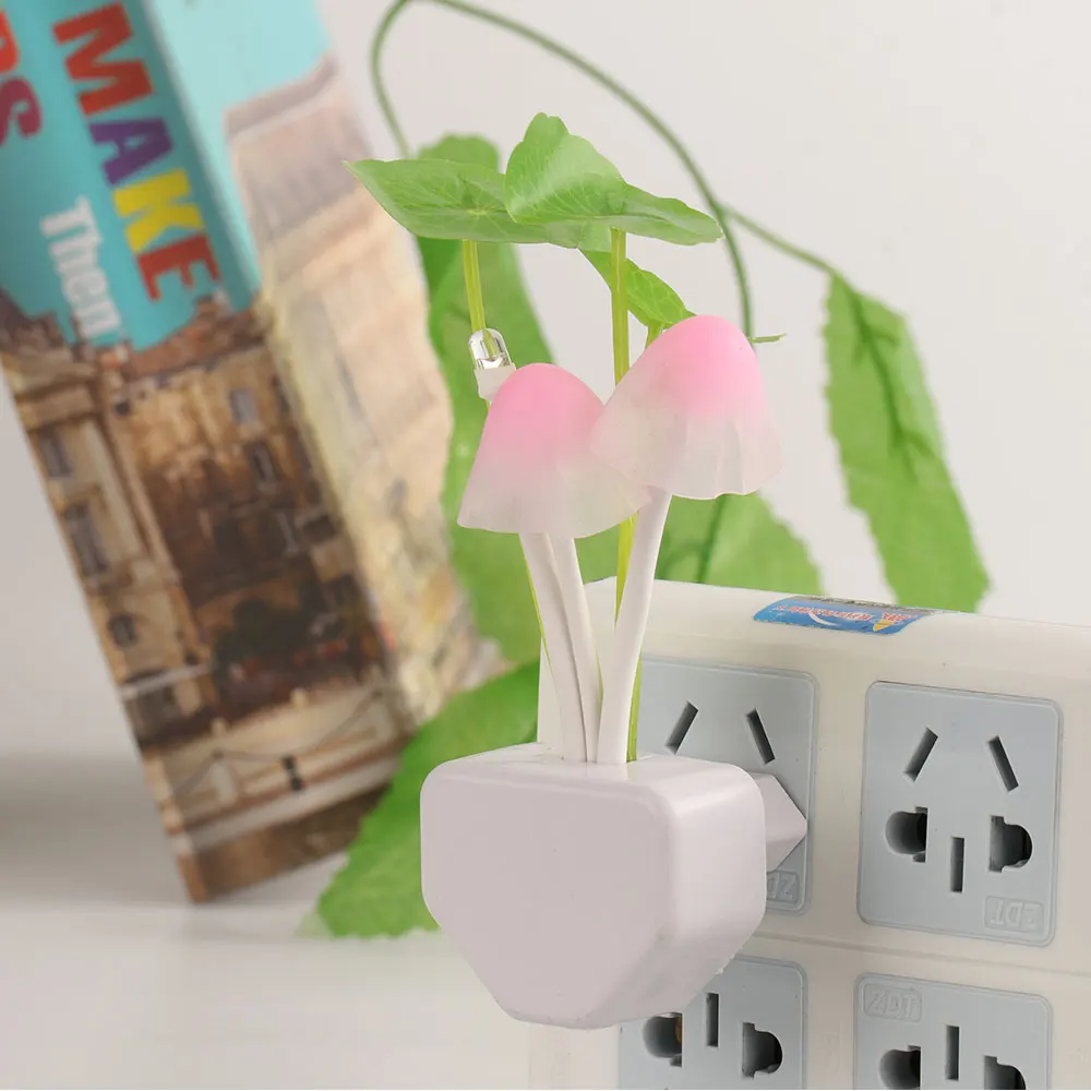 Neuheit Pilz Pilz Nachtlicht Lichter 3 Bunte Eu Luminaria Induktions Dekoration Stecker Gras Traum Sensor 85-265V Us