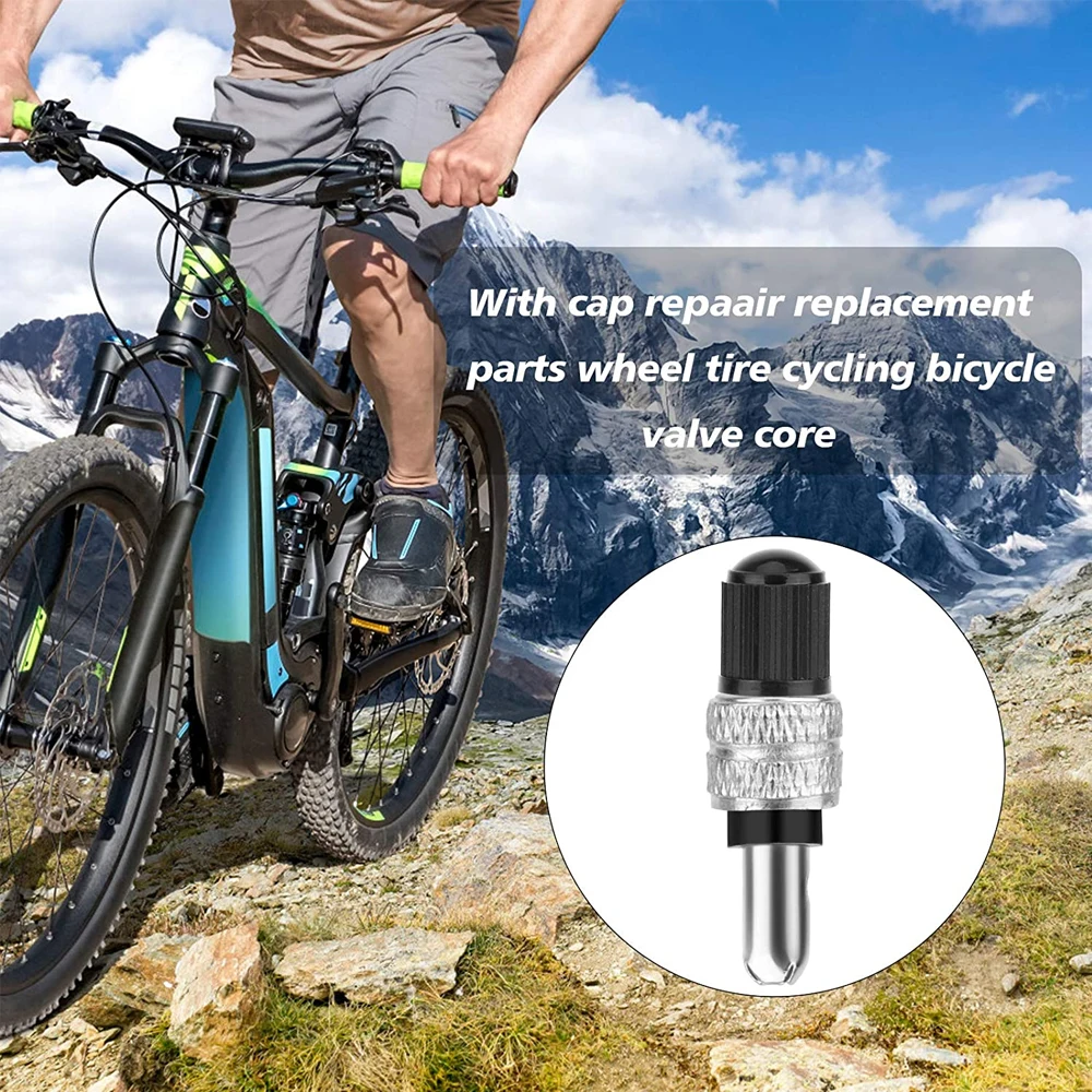 10 ピース/セットドイツタイプ自転車バルブコアセット木製ダンロップオランダ自転車タイヤ交換用銅シルバー自転車部品と互換性あり