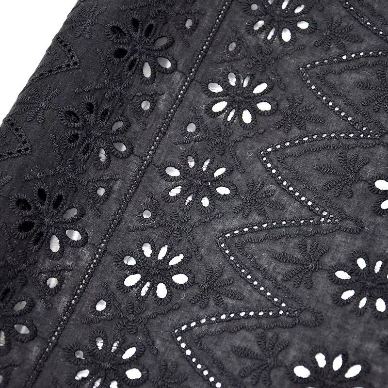 2YDS パンチコットン刺繍レース生地アイレクト穴刺繍衣類女性のためのドレスアパレル 12 色花