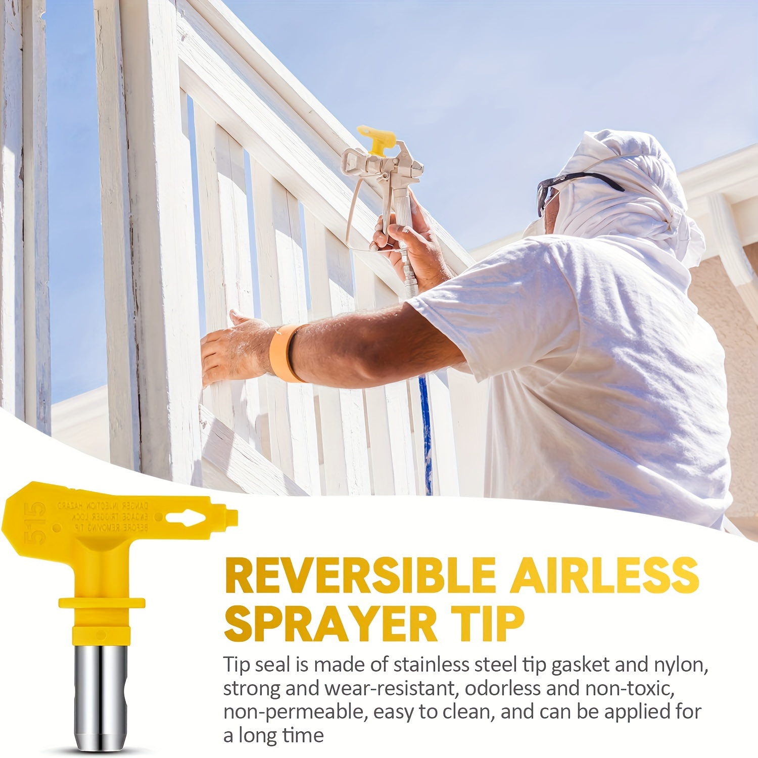 13pcs Spray Tips, Sprayer Tip Guard Nozzle Seat Replacement,  and Spray Gun Filter for Airless Paint Spray Guns