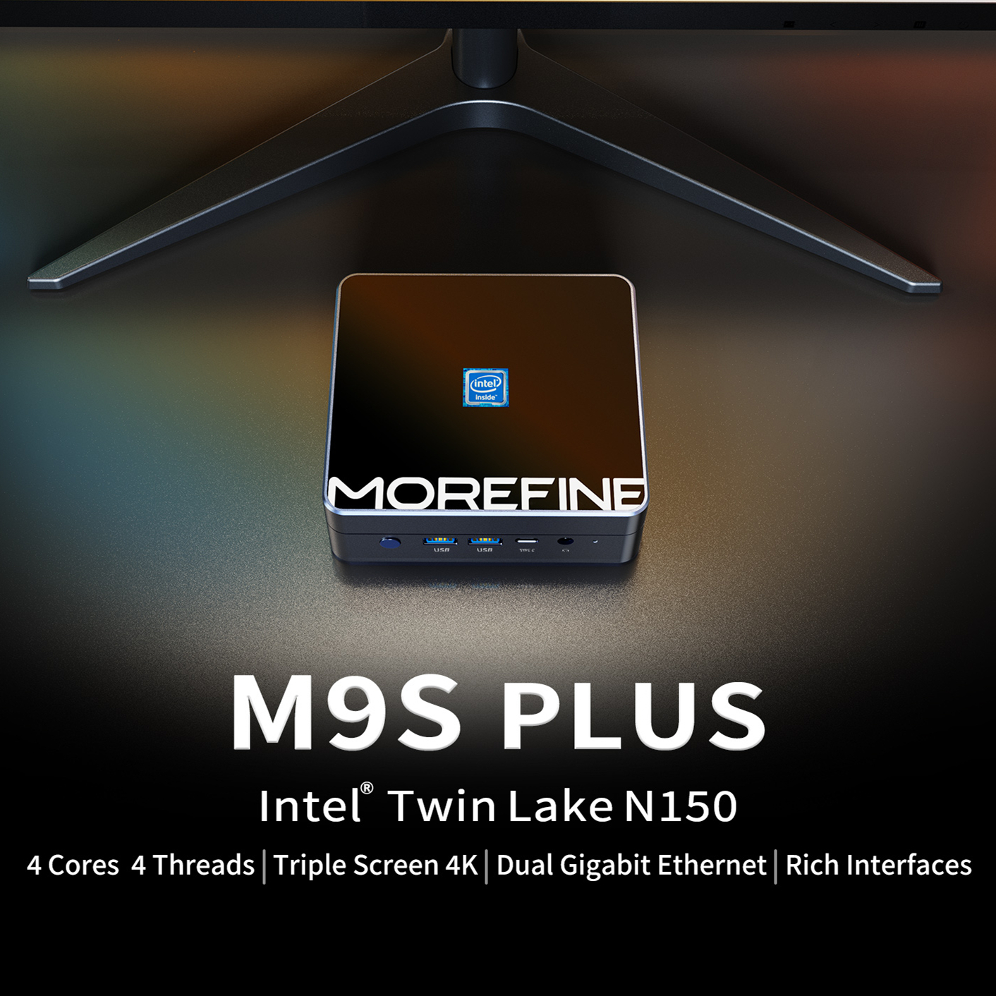 Neuer Morefine Mini-PC M9S Twin Lake Intel N150 N100 DDR5 4800 MHz PCIE3.0x4 2xLAN Bürocomputer Windows 11 Pro NUC WiFi6 BT5.2
