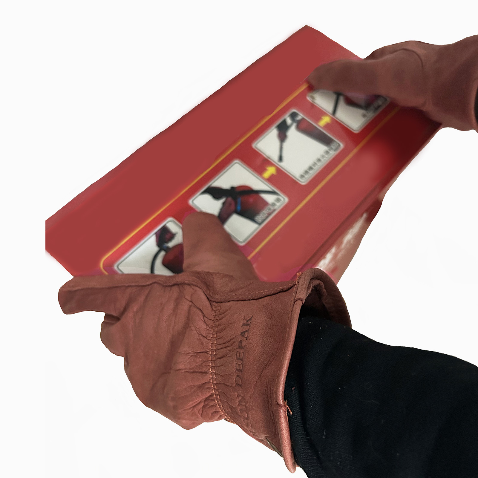 Brown Leather Work Gloves for Cutting/Motorcycle/Farm,Cowhide Work Gloves with faded effect for men