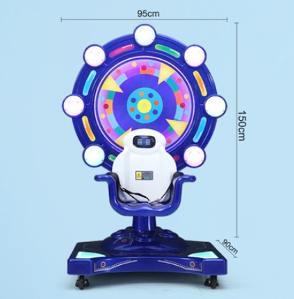 Noria giratoria que funciona con monedas para niños y columpio