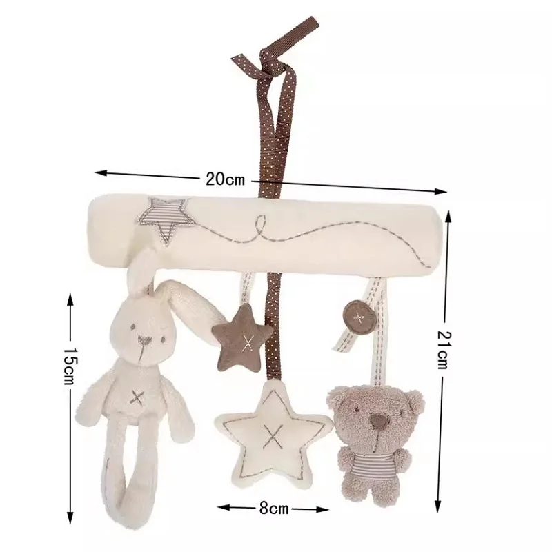 รถเข็นเด็กของเล่นเด็กแขวน Rattle ของเล่นเด็กอ่อนเพลง Plush กิจกรรมเปล Mobie กระต่าย Star Shape สําหรับเด็กวัยหัดเดินเด็กทารกเด็กหญิง