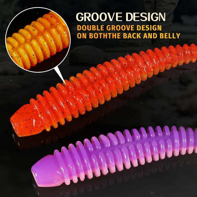 Siêu Lục Địa Va Đập Vòng Shad Mồi Câu Cá Mềm 63Mm 80Mm 97Mm Nhựa Mồi Swimbait Jigging Dụ Nhân Tạo Mồi Câu