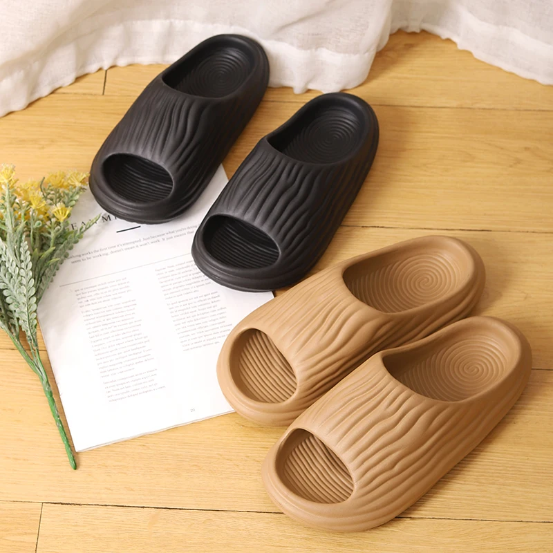 Chinelos de plataforma grossa para mulheres, chinelos antiderrapantes internos, minimalistas e confortáveis, Eva super macia, slides de banheiro