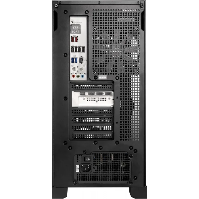 Escritorio para juegos: Ryzen R9-7900X, GeForce RTX 4070 Super, 32GB DDR5, 2TB M.2 NVMe, refrigeración líquida, 80+ fuente de alimentación dorada, WiFi 6E, teclado