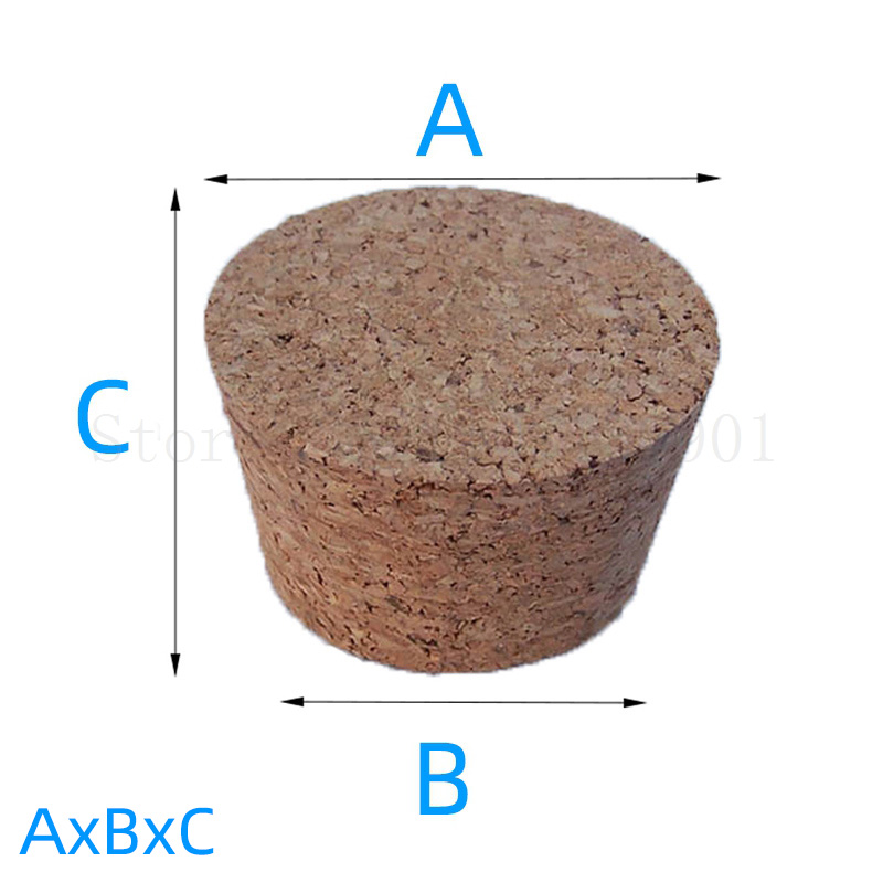 100 ピース/ロット 7.5 ミリメートル-30 ミリメートル木製コルクストッパーラボ試験管コルク