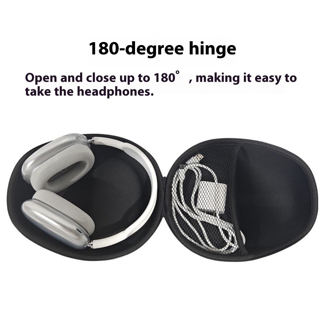 Geeignet für Over-Ear-Kopfhörer. Die Aufbewahrungstasche ist sturzsicher, druck- und stoßfest und plus tragbar; die Schutzhülle i