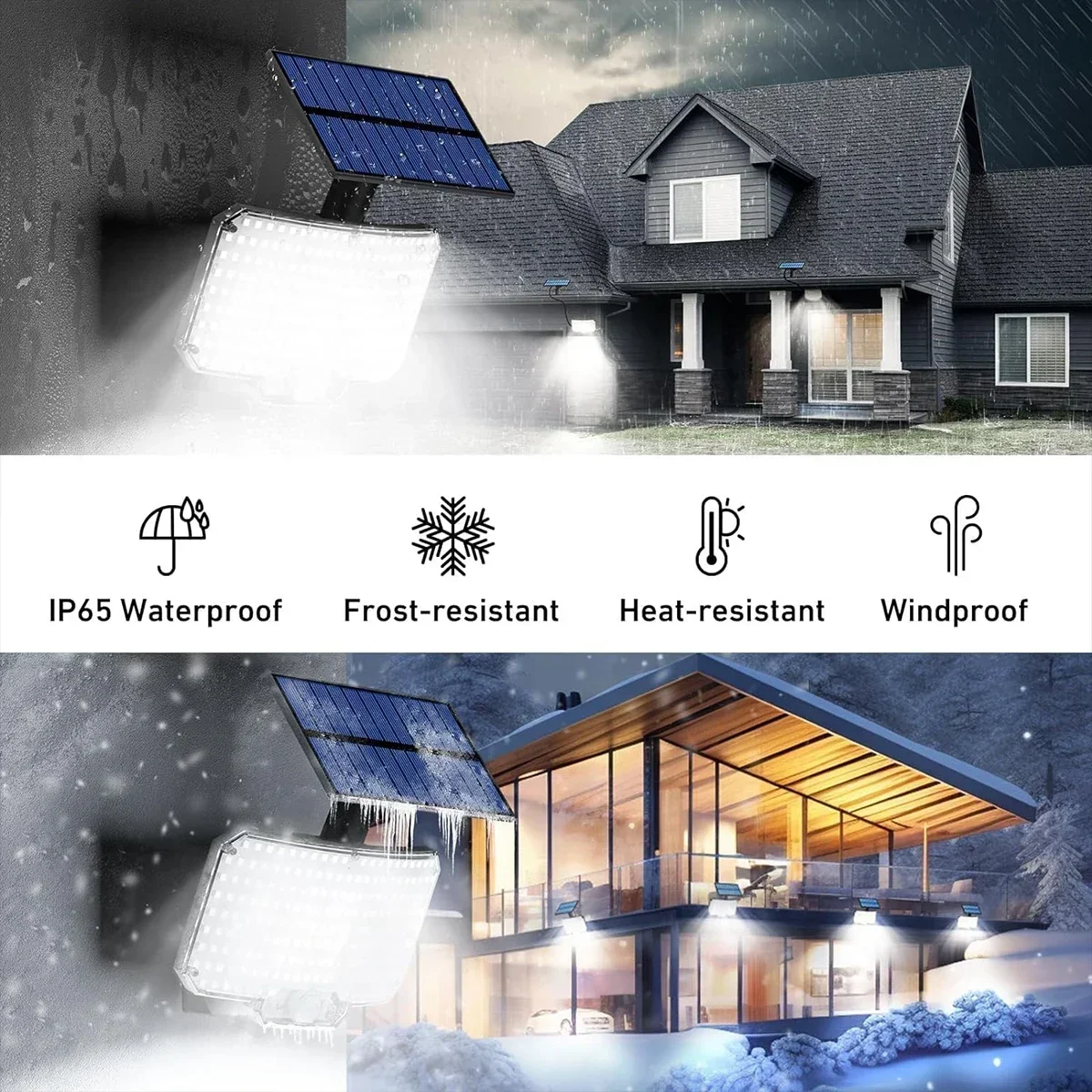 1-2 uds luz Solar superbrillante 234LED, farola con Sensor IR, luz de pared decorativa, múltiples modos de interruptor con Control remoto
